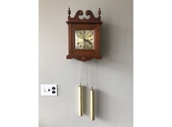 D&A Westminster Chimes Quartz Clock With Nice Wood Case & Weights