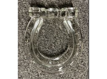 17 Anchor Hocking Glass Horse Shoe Shaped Ash Trays