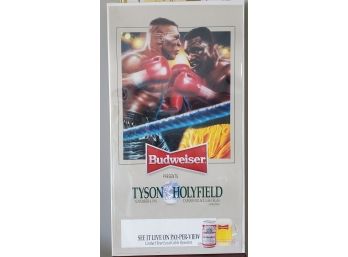 1991 Original Boxing Poster Tyson Vs Hokyfield At Caesars Palace - Never Took Place - Tyson Was Arrested Prior