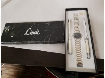 Limit Presentation Watch, Pen & Letter Opener Box Set - New, Never Used.