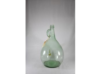 Vintage Glass Wine Jug, One Gal.