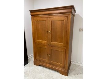 Honey Finish Country Farmhouse Inspired Entertainment Armoire