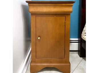 Honey Finish Single Door Bedside Table