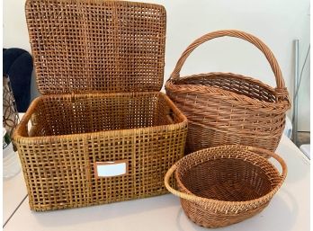 (4) Assorted Wicker Baskets