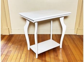 A Modern White Painted Pine Side Table