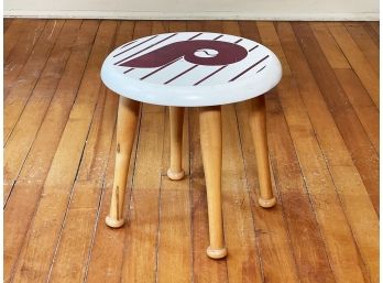 A Phillies Baseball Bat Legged Novelty Stool