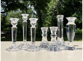 Glass And Crystal Candlestick Assortment