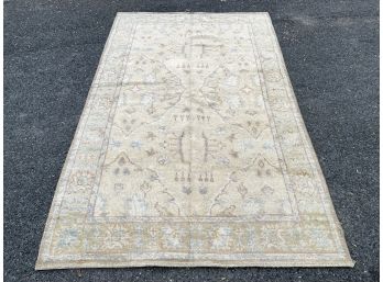 Indo-Oushak Hand-knotted Wool Area Rug From Nashville Rug Gallery