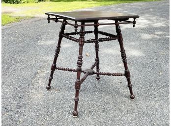 A Jenny Lind Style Late 19th Century Turned Wood Table