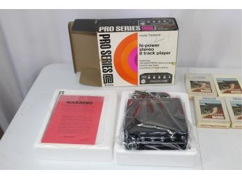 Tenna 8 Track  Player T3004hp With Tapes