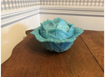 Portieux Vallerysthal Covered Cabbage Dish ~ Blue Opaline