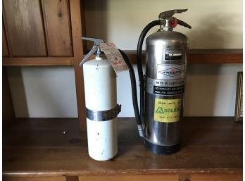 Two Vintage Fire Extinguishers