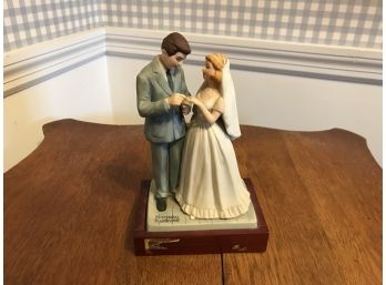 Norman Rockwell Bride & Groom Signed Figurine