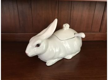 Awesome Bunny Rabbit Soup Tureen With Ladle