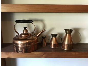 Four Piece Copper Lot, Made In England