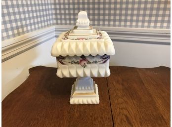 Westmoreland Covered Candy Dish Hand Painted