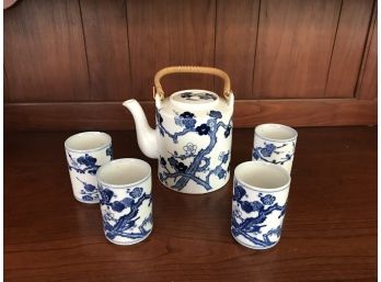Vintage Japanese Tea Pot & Cups ~ Five Piece Set
