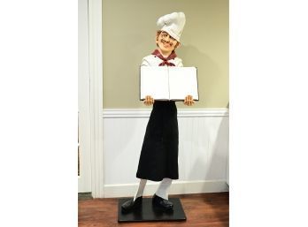 Life Size Menu Board Statue