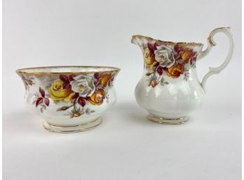 Royal Albert 'Lenora' Cream Pitcher And Sugar Bowl