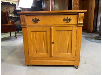 Vintage Light Wood Cabinet