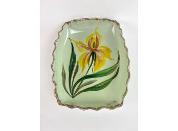 Signed Italian Ceramic Floral Dish