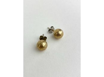 10K Gold Ball Stud Earrings