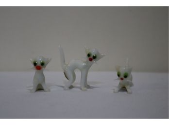 Glass Animal Cats Made In Germany (B)