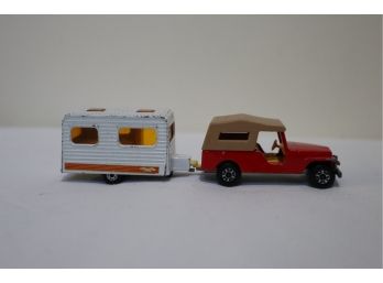 1977 Matchbox Lesney England CJ6 Jeepand Caravan