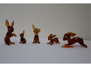 Glass Animal Bunnies Made In Germany (B)