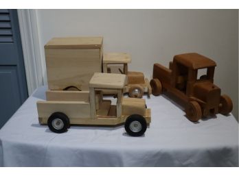 Handmade Wood Trucks (3) (B)