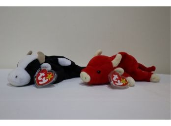 2 Ty Beanie Baby Cows 1993 Daisy And 1995 Snort