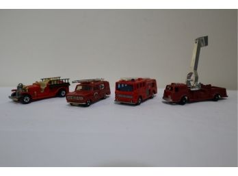 Vintage Diecast Fire Rescue Vehicles (4)