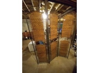 Rattan / Metal Screen - Room Divider