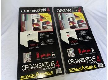 Two New Sealed Closet Organizer Units Still In Boxes