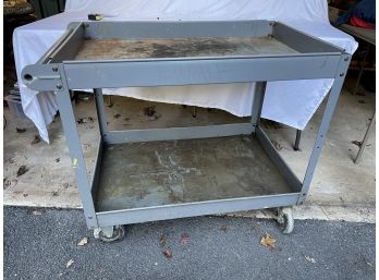 Vintage Tool Room Industrial Heavy Duty Rolling Metal Tool Cart