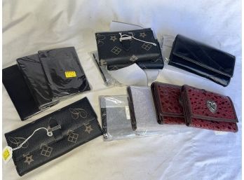 Lot Of 13 NEW Genuine Leather Women's Purse/Wallets Plus Passport Folders