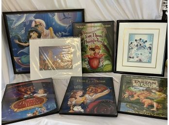 Lot Of Six Disney Theme Framed Wall Hanging Decor Pictures