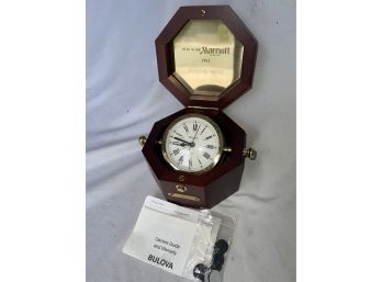 Bulova Quartermaster Maritime Desk Clock Model B7910 Made In Germany