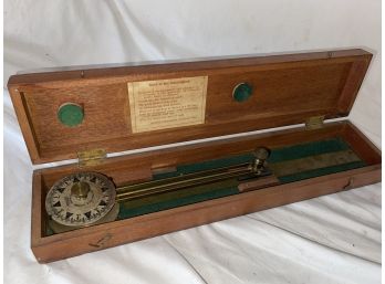 Antique Cole Course Nautical Protractor In Original Wood Display Box