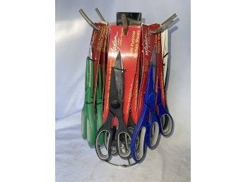 Retail Spinning Display Full With 24 Pairs Of Brand New Kitchen Cutting Scissors