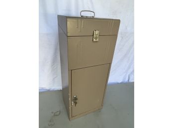 Vintage Acorn Metal Storage Cabinet With Lock/Key