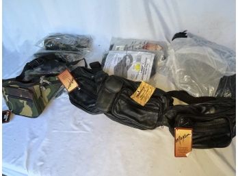 12 New With Tags Leather And Camouflage Canvas Fanny Packs