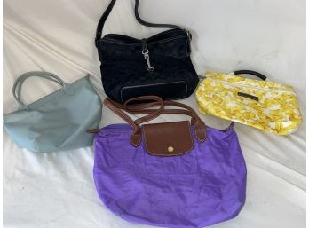 Four Name Brand Ladies Designer Handbags Including COACH