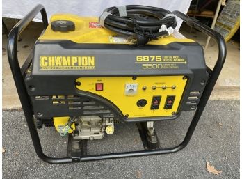 5500 Watt Generator Champion Model 6875 With New Power Cable NEEDS REPAIR