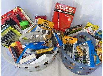 Giant Back To School Lot Unopened Lot Wit Pens, Pencils, Pads, Sharpeners, Erasers LOTS & LOTS