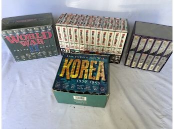 Set Of Four Military / War Themed VHS Tape Sets Most New / Sealed