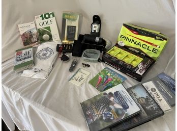 Golfers Dream Lot With Balls, Viewfinders, Instruction DVDs, Tools, Etc.