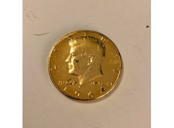 1964 Gold-Plated Kennedy Half Dollar