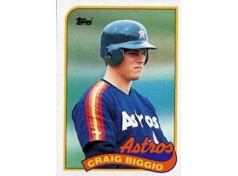 1989 Topps Baseball #49 CRAIG BIGGIO Rookie Card - Houston Astros