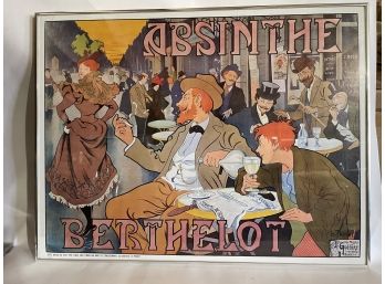 BERTHELOT ABSINTHE POSTER IN FRAME